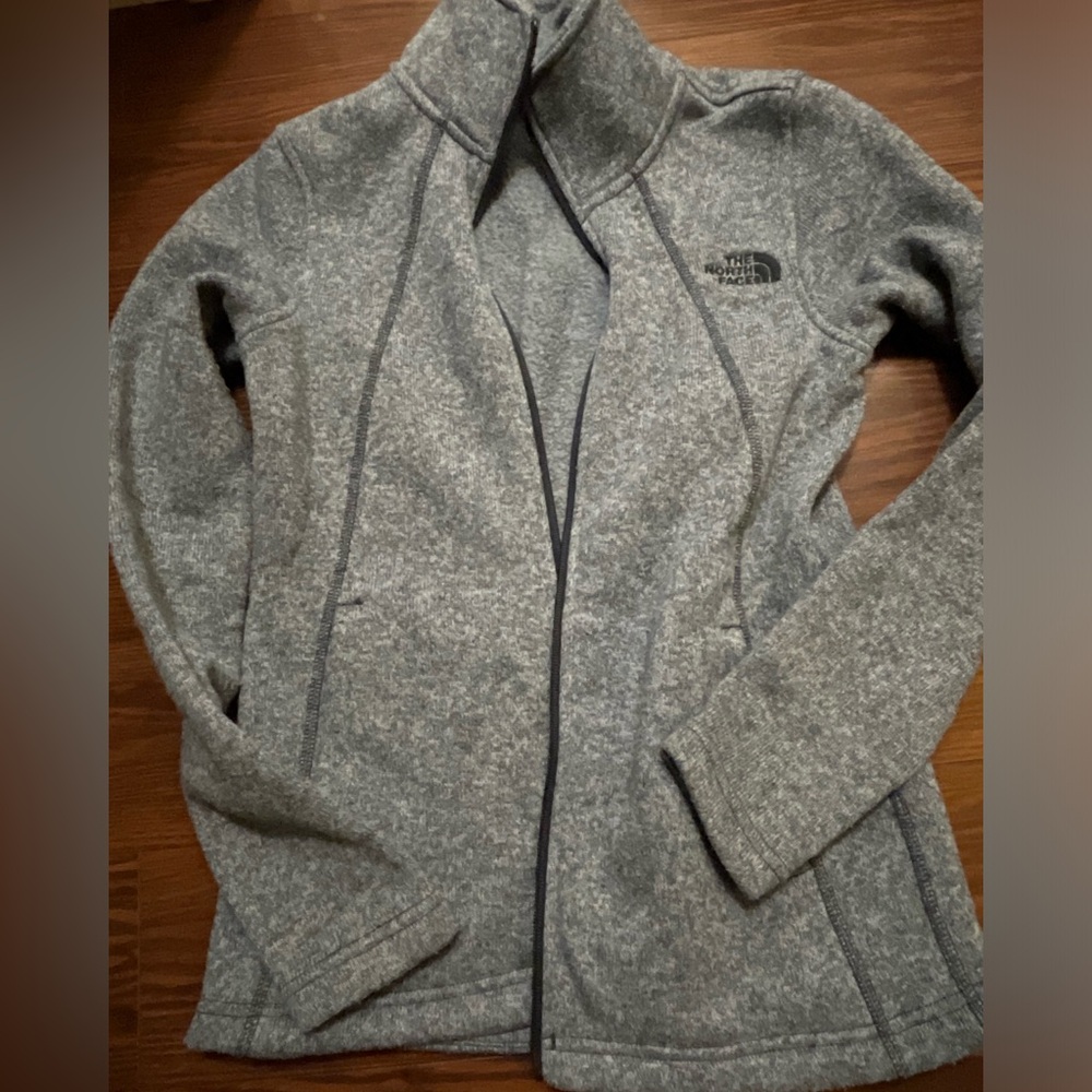 Womens the north face blue gray heathered jacket